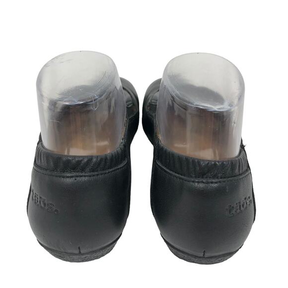 Taos Crosstown Ballet Flats Shoes Size 37 6 - 6.5 Black Leather Criss Cross - Picture 4 of 9
